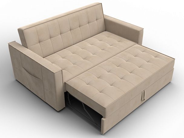Диван прямой Лига-104 (140) Велюр бежевый - Вид 7