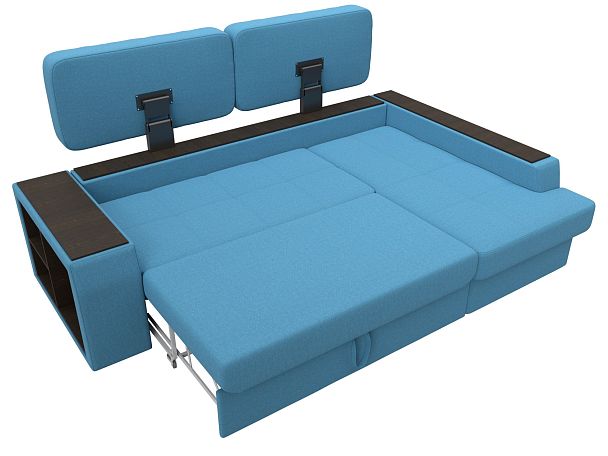 Диван угловой Брюссель правый угол Рогожка голубой - Вид 7