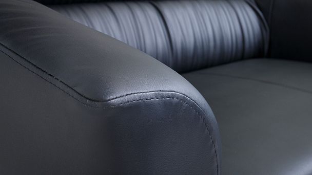 Диван трехместный Milano 197x85x90 чёрный - Вид 7