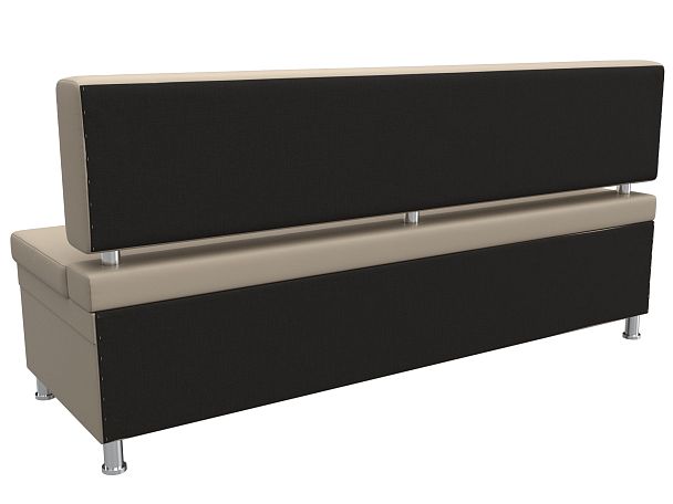 Кухонный прямой диван Стайл (полностью экокожа бежевая) - Вид 6