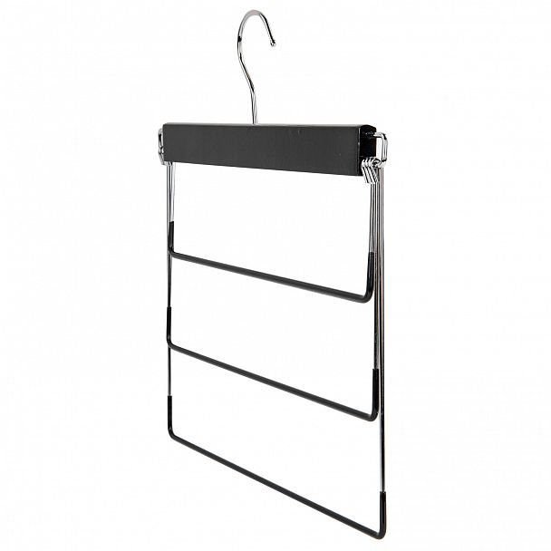 Вешалка-плечики качели 3 секции, металлическая, для юбок и брюк, ПВХ-покрытие, BRABIX, 607473 - Вид 5