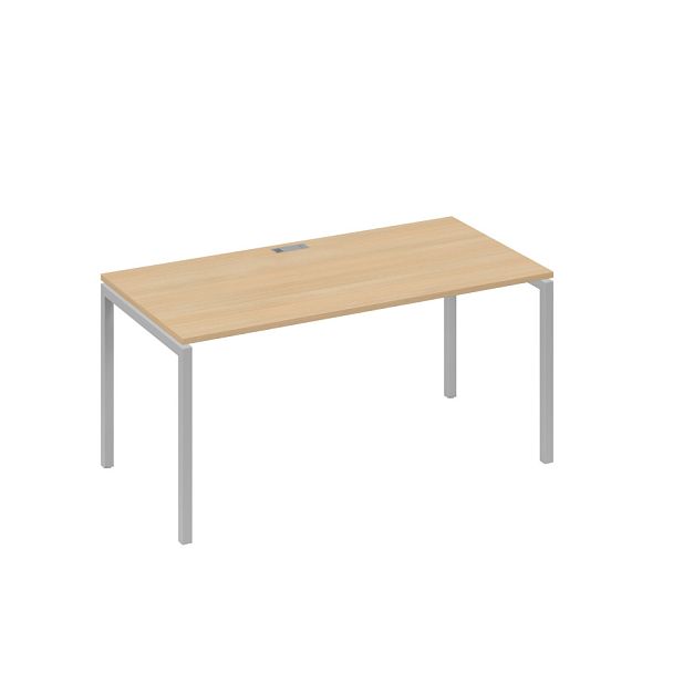 Стол письменный на металлокаркасе DUE A4 А4 Б2 025 БП натуральный дуб / металлокаркас серый - Вид 1