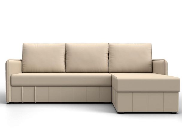 Диван угловой Слим угол универсальный Экокожа бежевый - Вид 2