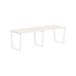 Стол 2-х местный EVWST 2380 Ясень Траун/Белый 2326х800х750 EDIS - Фото предпросмотра