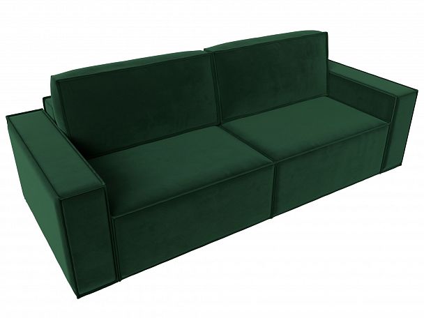 Диван прямой Куба (полностью велюр зеленый) - Вид 5