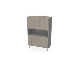 БЕРЛИН / BERLIN Шкаф с двумя лифт-дверями 900х430х1290 Шорвуд/Серый - Фото предпросмотра