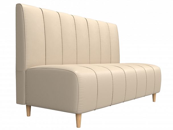 Прямой диван Ральф (полностью экокожа бежевая) - Вид 3