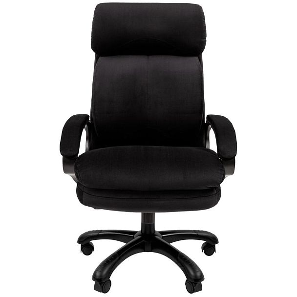 Кресло офисное CHAIRMAN СН 505, НАГРУЗКА до 150 кг, велюр, черное, 7127990 - Вид 4