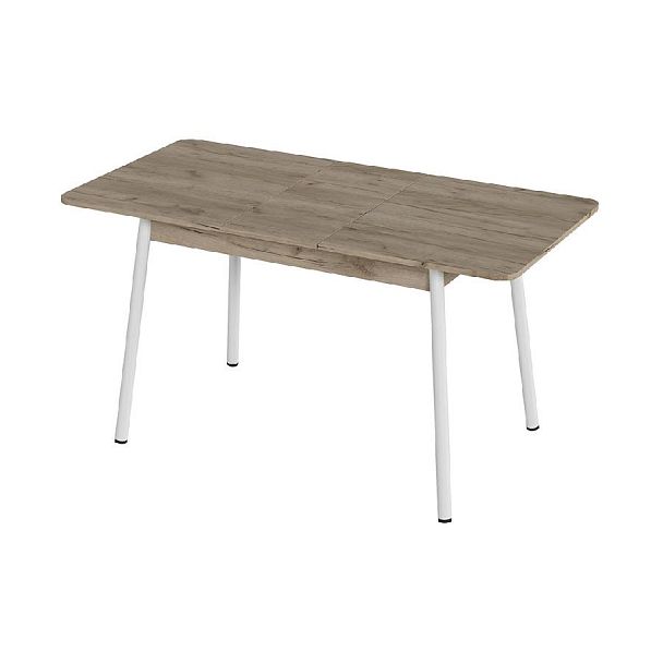 Стол Лион 2 ЛДСП (Подстолье косое белое) НЕ ВЫБИРАТЬ Дуб крафт серый - Вид 2