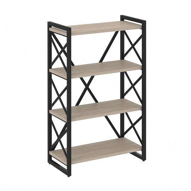 Стеллаж на опорах "Loft" VR.L-MST.O-4.8 дуб аттик/черный - Вид 1