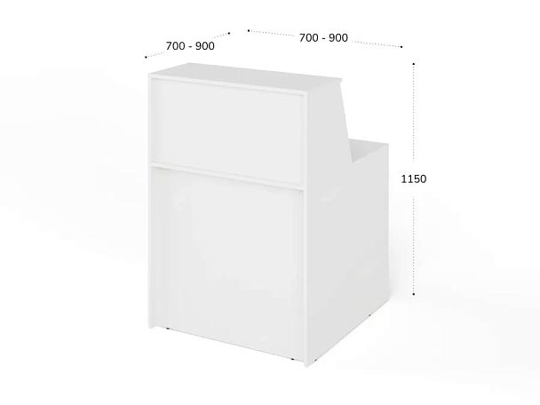 ЛАЙТ / LIGHT RLG065-8x8 Блок ресепшн 80x80x125 Белый - Вид 3