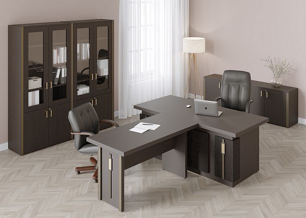 Стол письменный Chicago 160x90x78 дуб шамони светлый - Вид 5